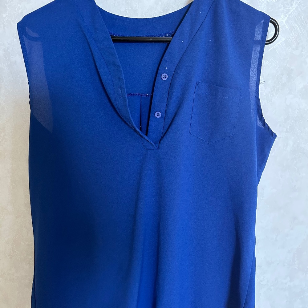 Royal Blue Blouse